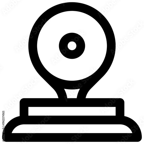 Gramophone. Editable stroke vector icon.