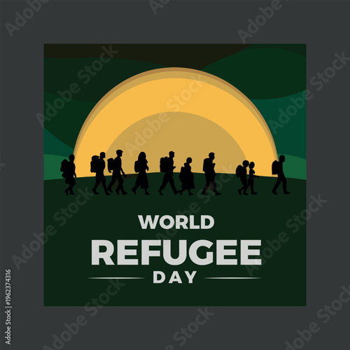 People walking towards a brighter future on world refugee day