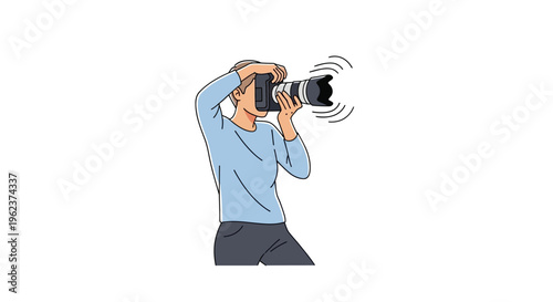 Man taking a photo with a camera.