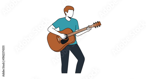 Man playing acoustic guitar music.