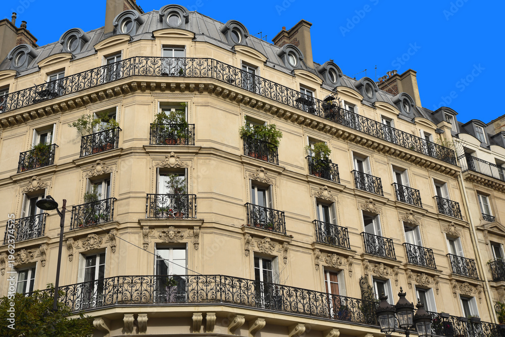 Obraz premium Façade haussmannienne à Paris 