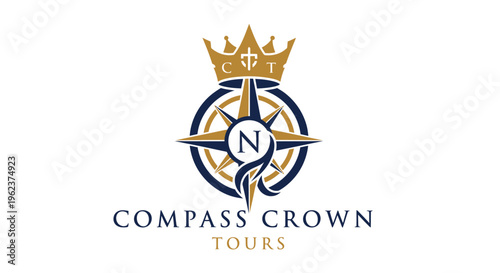 Compass Crown Tours logo design.