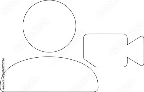 User Profile with Video Camera Icon for Online Meeting Interface