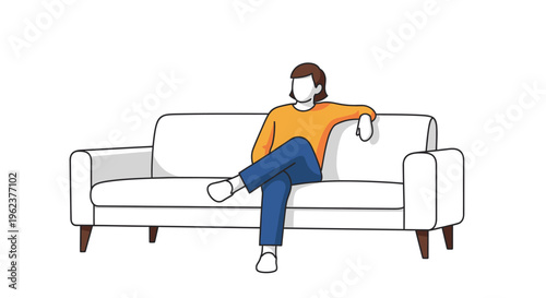 A man sitting on a couch.
