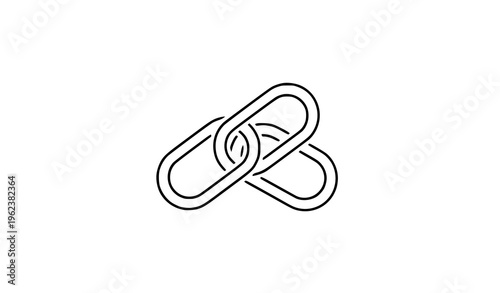 Outline Link Connection Icon for Web Address Sharing and Online Network Concept