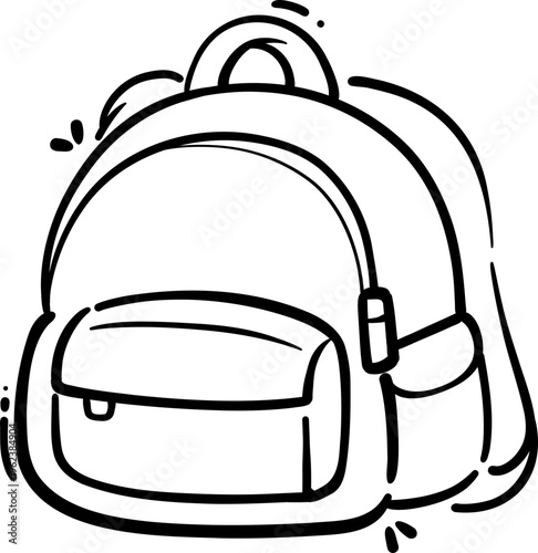 Simple backpack lineart