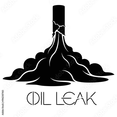 The devastating impact of an industrial oil leak, a symbol of environmental disaster and pollution, causing widespread ecological damage and a critical threat to marine life and ecosystems