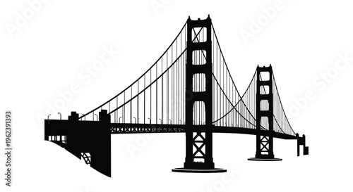 Golden gate bridge silhouette iconic san francisco landmark