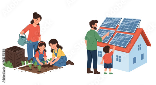 Sustainable Family Living: Kids Learn Gardening & Solar Energy for an Eco-Friendly Future