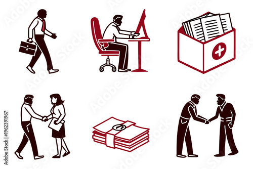 Business and medical icons