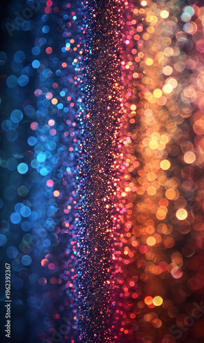 Wallpaper Mural Abstract vibrant colorful bokeh lights with a vertical stripe of glitter. Torontodigital.ca