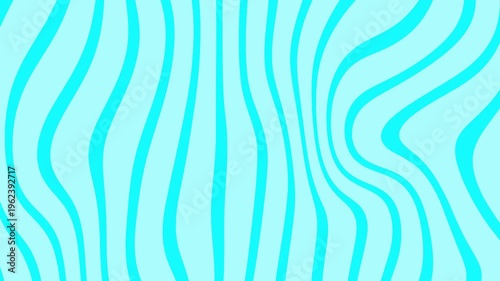 Modern Cyan Abstract Wavy Line Pattern - Light Blue Minimalist Fluid Texture Background