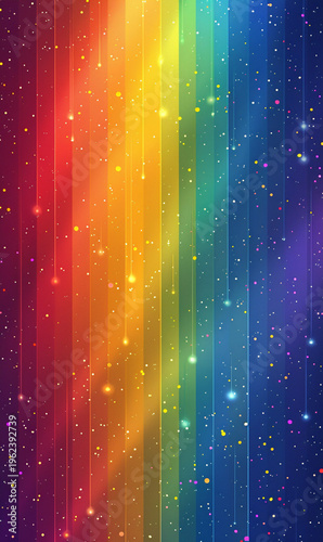 Wallpaper Mural Vibrant rainbow vertical stripes with sparkling light streaks. Torontodigital.ca