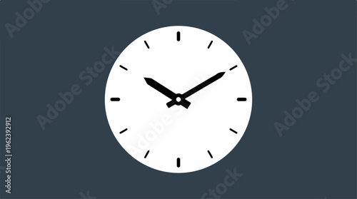 A simple clock showing the time, perfect for time-related concepts.