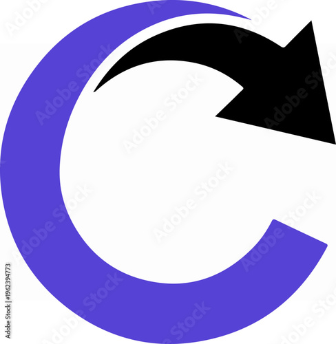 Circular Arrow Symbol - A Visual Representation of Process and Cycle.