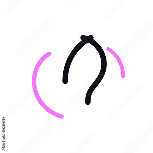 Minimal hearing wave icon SVG with modern outline symbol