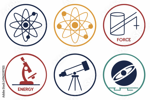 Science and physics icons