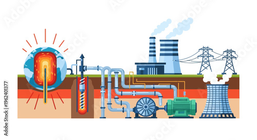 Geothermal Power Plant System: Renewable Electricity Generation from Earth's Heat
