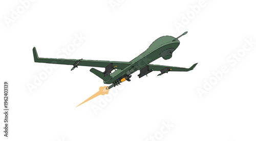 Military Drone Firing Missile digital xyfhzwgpqbmjlokupwhkna