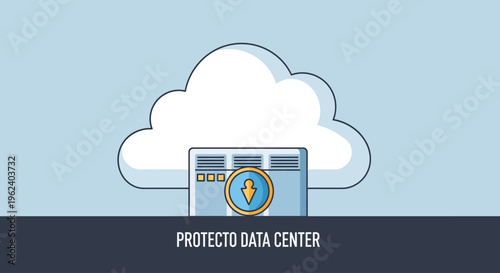 An illustration depicts a Protecto data center under a cloud.