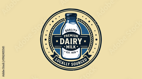 Dairy Milk Bottle Logo Design - Premium Quality and Locally Sourced.