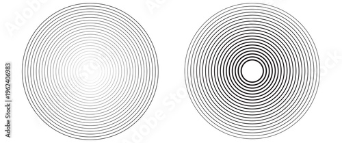 Pain red circles. Pain localization sign and pain pointings. Red rings. Sonar waves. Set of radar icons. Symbols for medical design. Vector illustration.
