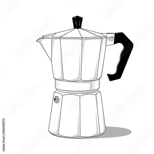 Classic Moka Pot Coffee Maker - Vintage Italian Espresso Machine