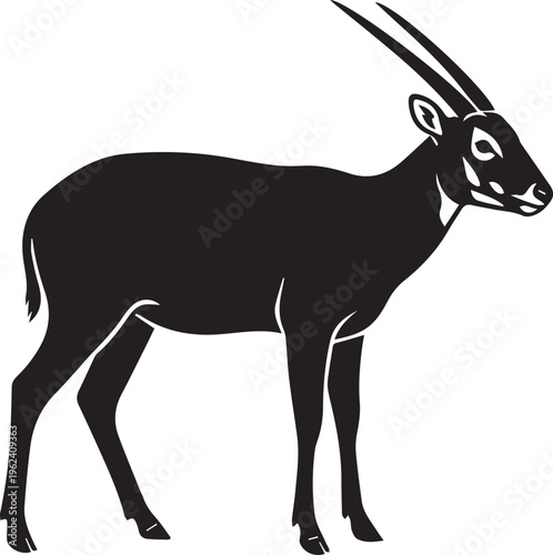 Saola Asian Unicorn Forest Ox Silhouettes