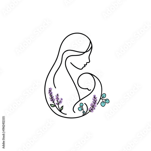 Motherhood and nature embodying love and growth