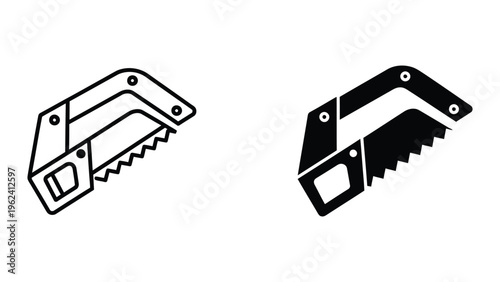 Two different styles of pruning shears for gardening and landscaping tasks