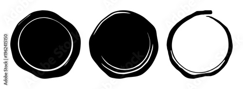 Wax seal stamp silhouette set with delicate embossed design and bold outline featuring seals, stamps, monogram with ink and parchment