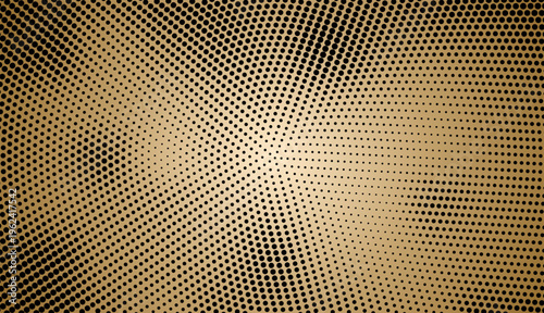 Abstract radial halftone gradient texture. Vector concentrated dotted grunge background for posters, prints, overlays, covers, maps, and websites. Pixelated retro background. Vector illustration.