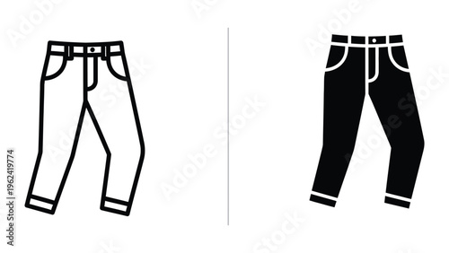 Comparison of light and dark colored jeans with belt loops and back pockets