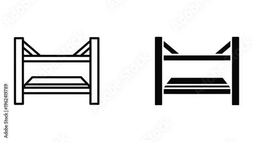 Comparative illustration of a traditional and modern bunk bed frame design