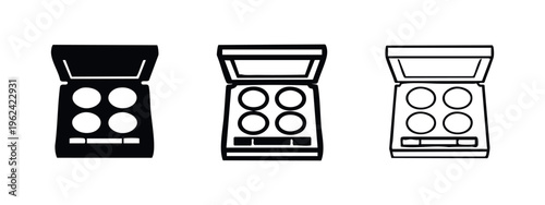 Eyeshadow Palette Makeup Icon Set for Beauty and Cosmetics Products
