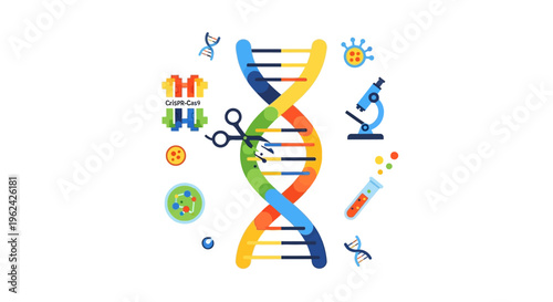 CRISPR-Cas9 Gene Editing: DNA Manipulation, Genetic Engineering & Biotechnology Research