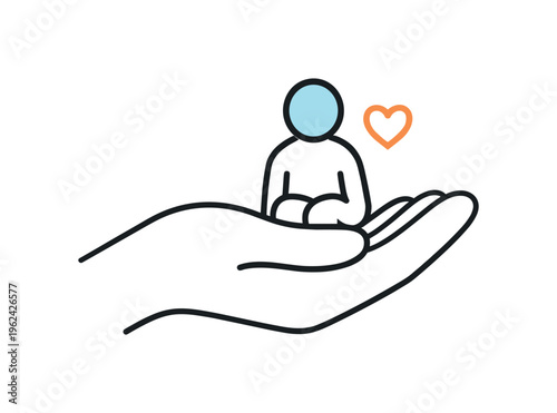 Community aid coordination process in a public welfare context focused on helping individuals access essential support services during challenging life situations, a simple helping