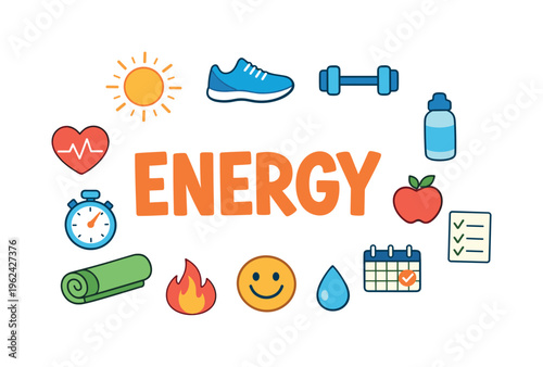 Morning fitness activation and energy boost concept centered on starting the day with movement, light exercise and healthy habits to improve physical and mental