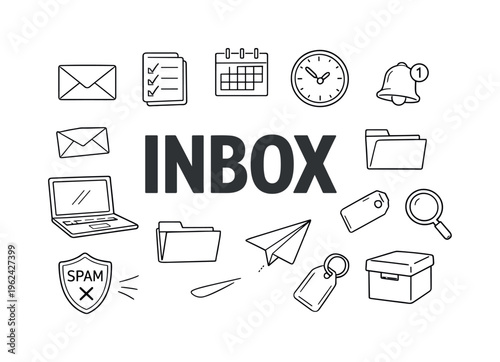 Inbox management and email organization workflow focused on sorting messages, prioritizing replies and maintaining structured communication flow in busy professional environments