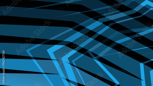 Abstract geometric background with dynamic blue and black lines