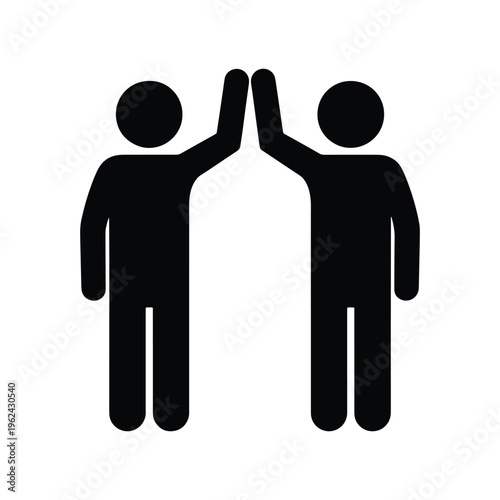 High Five Icon for Teamwork or Friendship