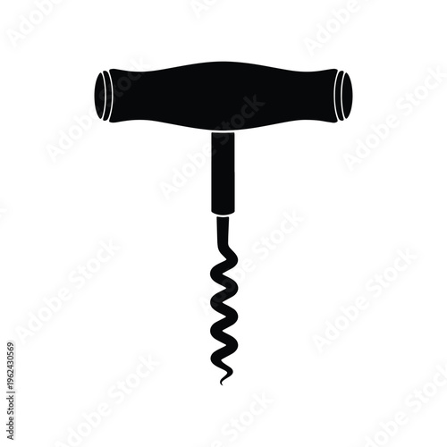 Corkscrew Icon for Wine or Beverage Service