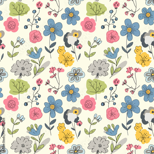 Elegant floral print capturing the simplicity and beauty of blooming wildflowers