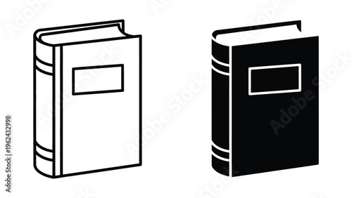 Contrasting visual representation of a white and black hardcover book side by side