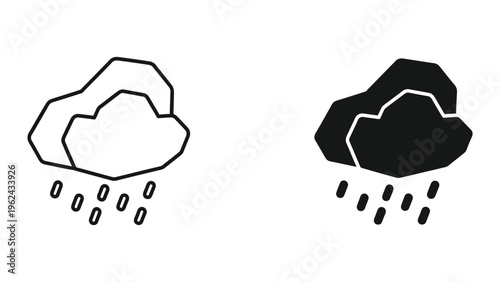 Comparison of light and heavy rainfall from cloud formations