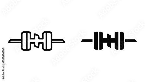 Comparison of two different types of variable resistors or potentiometers in schematic form