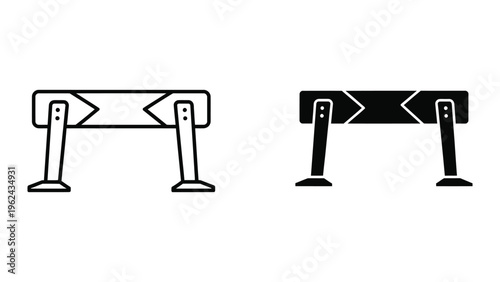 Comparison of traffic barricades with different directional arrow markings