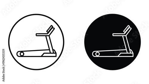 Comparison of treadmill icons with different background styles