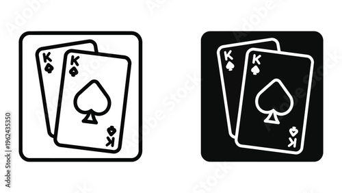Comparison of black and white king of spades playing cards with different background colors