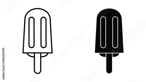 Contrasting graphic design of double scoop popsicles with different color schemes
